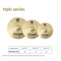 Cymbales de batterie HaiPing HPB Series en gros, cymbales splash et hand cymbales de 8/10/12 pouces (emballées) pour batteries acoustiques de jazz, matériau non spécifié