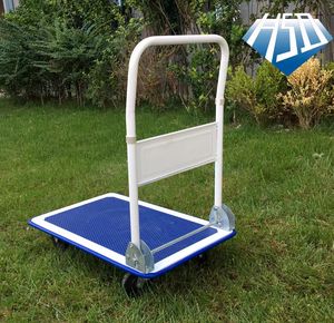 Desain baru bebas bising 900*600*870mm 150kg plastik lipat beban nilon tugas berat truk troli dengan roda rem - Product Image 4