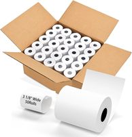 Rouleaux de papier thermique monocouche APZ écologiques, économiques, blancs, 60g, 80x80mm pour les petites caisses de supermarché