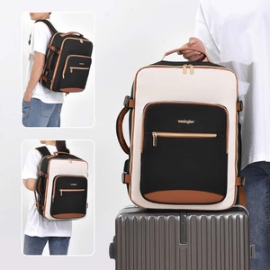 XINGYONZHE แฟชั่นกระเป๋าเป้สะพายหลังเดินทางแบบสบายๆ 20-37L ซอฟท์แบ็คไนลอนสำหรับทุกเพศพร้อมพอร์ต USB ช่องใส่รองเท้ากระเป๋าจัดระเบียบ - Product Image 2