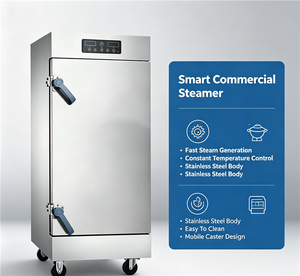 Vaporera Eléctrica Móvil de Gran Capacidad, Equipo Industrial para Cocinar al Vapor con Ruedas Universales - Product Image 2