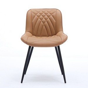 Juego de 2 sillas de comedor, silla de cocina moderna de mediados de siglo, cómodas sillas de cena tapizadas de piel sintética - Product Image 2