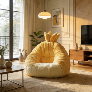 เก้าอี้บีนแบ็กทรงสับปะรดขนาดใหญ่ นุ่มฟู โซฟาพักผ่อนแสนสบาย เก้าอี้พักผ่อนขนาดใหญ่พิเศษ สำหรับห้องนั่งเล่น - Product Image 1
