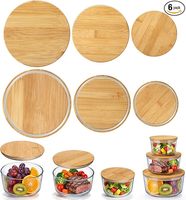 Couvercles en bois de remplacement compatibles avec les bols Pyrex 7200, 7201, 7402 et compatibles avec les verres Anchor Hocking 2, 4, 7 tasses