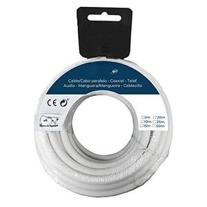 Avvolgitubo per tubo piatto 2 x 1,50 mm bianco, 15 m, ideale per irrigazione e fornitura d'acqua in giardini e spazi esterni. - Product Image 1