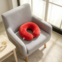 Oreiller de voyage en peluche douce en U, fourni par l'usine, avec logo personnalisé, en coton PP et mousse, pour le soutien du cou en voyage, idéal pour la promotion de cadeaux.