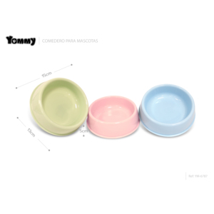 Bol pour animaux de compagnie Yommy 15 cm, mangeoire en céramique colorée pour chats et chiens - Product Image 1