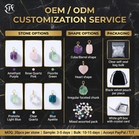 Pendentif cube en pierres précieuses naturelles, breloque avec attache en fil d'or, pour bijoux DIY, Améthyste, Quartz Rose, Fluorite, 6 pierres, vente en gros