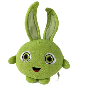 QY来样定做批发毛绒动物阳光兔子毛绒玩具儿童快乐兔子睡觉卡通玩具儿童生日礼物