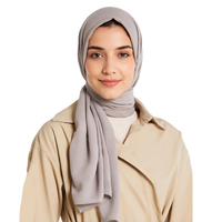 Lignes Custom Foulard Hijab Uni Léger et Doux à Double Couture en Bambou, Rayonne, Viscose et Modal pour Femmes Musulmanes