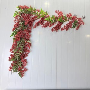 <span class=keywords><strong>Guirlande</strong></span> de décoration en <span class=keywords><strong>eucalyptus</strong></span> rouge bordeaux en gros, <span class=keywords><strong>guirlande</strong></span> d'automne et décorations de Thanksgiving - Product Image 4