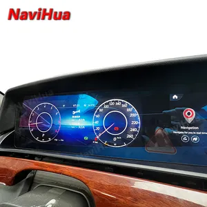 Автомагнитола NaviHua W221 на Android с DVD, радио, мультимедийным стереопроигрывателем, GPS-навигацией и двойным экраном, кожаная версия для Mercedes Benz S Class