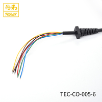 Câble d'extension d'alimentation en spirale à ressort, livraison rapide, basse tension, TPU, RJ11 4P4C, étanche, conducteur en cuivre étamé, 0,6/1KV