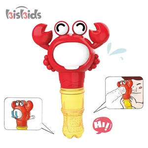 새로운 만화 ABS 아기 목욕 장난감 게 거품 기계 물 분사 도구 음악