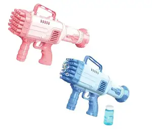 2023 Novos Presentes Promocionais 32 Buracos Rocket Boom Bazooka Bubble Machine Bubble Gun Brinquedos Para Adultos Crianças