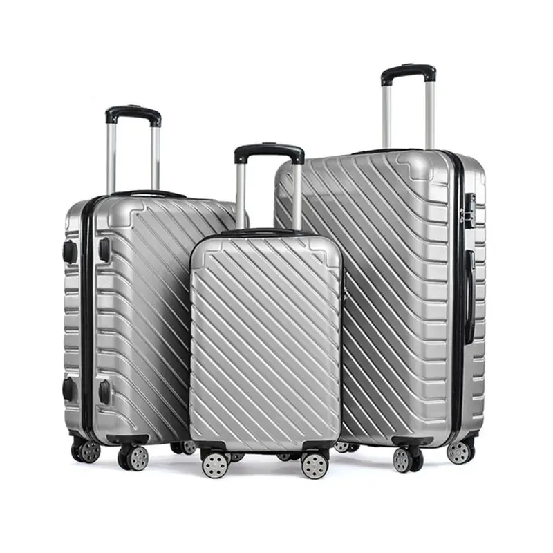 Livraison gratuite de valise en Aluminium à 4 roues, pas cher, ensemble de bagages avec coque rigide en ABS, chariot de voyage