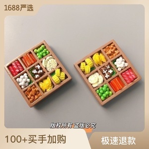 Creative Simulation Food Fridge Sticker Mini Kitchen Kitchenware <b>Miniature</b> World Model Magnetic Home Accessories - Product Image 1