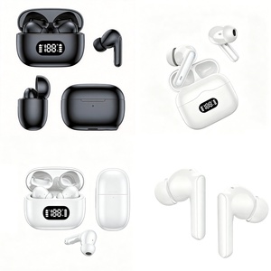 Los Mejores Auriculares Inalámbricos Mini, Ergonómicos, con Ajuste Cómodo en el Oído, Pantalla LED de Energía, Estuche Digital para Todos los Teléfonos Inteligentes, Deportes, Gimnasio - Product Image 1