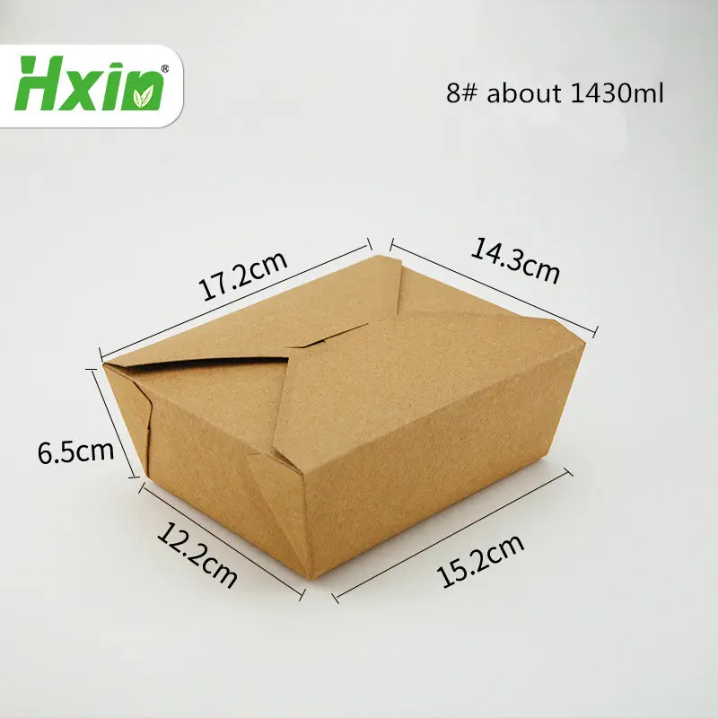 Disposable Biodegradables Fast Custom Food Package Box Food Restaurant Box Takeaway Printed Paper Lunch Packaging Box
