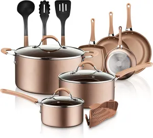 2022 Chinese Cookware set Ceramic copper