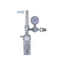 Tout nouveau LOVTEC G5/8 inhalateur d'oxygène médical régulateur de bouteille d'oxygène vertical régulateur de gaz de nez de taureau avec canule