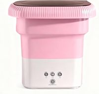 Mini Lave-linge Électrique Portable Pliable à Chargement Frontal Entièrement Automatique Capacité 4,6-5,5 kg Classe Énergétique Économe en Énergie Manuel