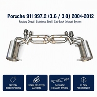 Sistem Knalpot Catback Valvetronic Langsung dari Pabrik untuk Porsche 996.2 3.4 3.6 2002-2005 Muffler Performa Tinggi 1:1 OEM Fitment
