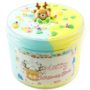 Ensemble de slime au beurre de Noël personnalisé, 5 styles, 100 ml, slime bicolore avec étiquette privée et emballage cadeau - Product Image 2