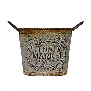 Pot de jardin galvanisé pour fleurs, herbes, légumes, arbustes, petits arbres, projets d'aménagement paysager, pépinières et usage résidentiel - Product Image 1