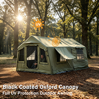 16 ㎡   Tente gonflable, 8+8 ㎡   Chambre et salon, auvent occultant 210g TC Coton & 420D, Glamping Mansion