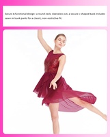 Robes de danse de ballet pour femmes MiDee avec paillettes, jupe haute-basse, dos en V et pantalon de corps pour danseurs professionnels