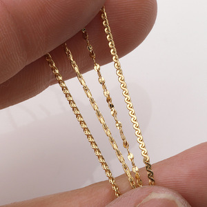 Commercio all'ingrosso impermeabile 18K <span class=keywords><strong>oro</strong></span> acciaio inossidabile <span class=keywords><strong>sottile</strong></span> rotolo di catene per la creazione di collana di gioielli - Product Image 4