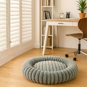 Cuccia Rotonda Accogliente per Animali Domestici, Morbida e Spessa in Peluche, Stile Culla per Gatti, Cani, Conigli, Tappetino Caldo e Confortevole per l'Inverno - Product Image 6