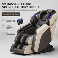 Fauteuil de massage intelligent 8D pour télétravailleurs, avec airbag intégral, zéro gravité, rouleau pour les pieds et Bluetooth HIFI