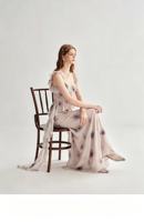 Robe de soirée longue Nicecover à volants floraux, col halter plongeant, coupe ajustée, idéale pour les rendez-vous, les vacances et les occasions spéciales – Nouvelle collection très prisée