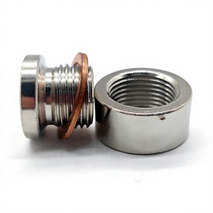 ชุดปลั๊กและน็อตท่อไอเสีย M18x1.5 เหล็กชุบนิกเกิล พร้อมปะเก็นทองแดง ผลิตด้วยเครื่อง CNC สำหรับซ่อมระบบไอเสีย - รองรับ OEM/ODM - Product Image 1