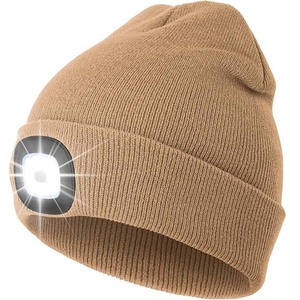 Casquette d'hiver tricotée avec <span class=keywords><strong>lampe</strong></span> frontale LED rechargeable par USB, bonnet lumineux, tuque avec <span class=keywords><strong>lampe</strong></span> frontale, casquette de course - Product Image 5