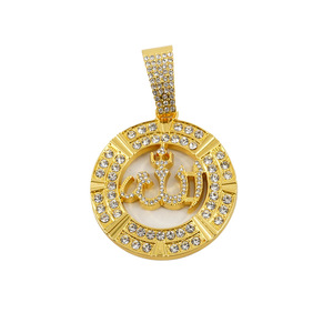PD3133 Collier Hip-hop Personnalisé pour Homme, en Alliage Incrusté de Diamants, Symbole <span class=keywords><strong>Allah</strong></span>, Vente en Gros Fabricant pour l'Exportation - Product Image 5