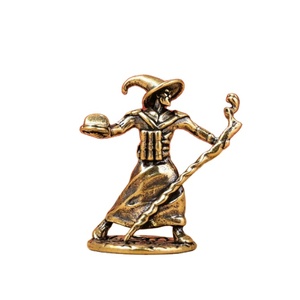 Statue artisanale en laiton, ornements de <span class=keywords><strong>magicien</strong></span>, jouets anciens créatifs - Product Image 1