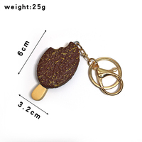 Llaveros de PVC con Impresión Digital de Miniaturas Realistas de Chocolate, Snacks, Helados, Pasteles y Tartas - ¡Lo Más Vendido en Tendencia de Moda!