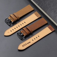 Tali Jam Kulit Asli Crazy Horse Vintage Baru dengan Gesper Pin untuk Gear S3 20/22mm