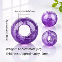 Perle de charme à grand trou en pierre naturelle mélangée pour bracelet européen, fournitures de bricolage pour bijoux, vente en gros