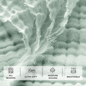 Manta Envolvente Muselina <span class=keywords><strong>para</strong></span> Bebé de Algodón Orgánico 100% de 4 Capas Transpirable Color Sólido, Venta Directa de Fábrica - Product Image 2