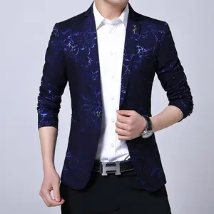 2022 Luxury Blazer Shiny Wine Red Blue Black Contrast Color Stand-up Collar Blazer Slim Fit Suit Party Prom Wedding Dress Jacket