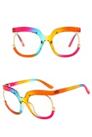 Lunettes de jeu et d'ordinateur anti-lumière bleue UV400 pour femmes, montures surdimensionnées, tendance mode 2026, en stock, pas chères