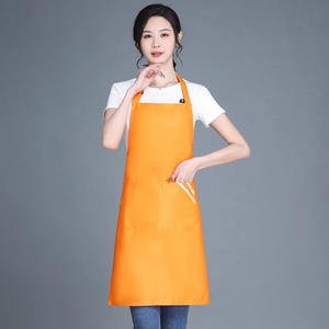 ผ้ากันเปื้อนแบบคล้องคอ โพลีเอสเตอร์ ขนาดเดียว กันน้ำ กันน้ำมัน ชุดยูนิฟอร์มร้านอาหาร บาร์ - Product Image 2