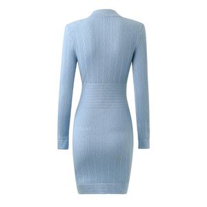 Robe moulante en tricot pour femme, mini-robe d'été décontractée, sexy, sans bretelles, pour fesses généreuses - Product Image 3