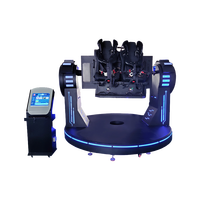 Silla Giratoria de 360° para Realidad Virtual NINED, Simulador de Vuelo Metálico, Compatible con Inglés, para Parques de Atracciones, Centros Comerciales y Deportes