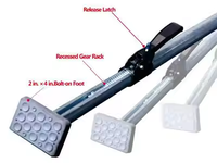 Barre de cargaison télescopique résistante d'acier inoxydable support de triangle de 38mm zingage de norme industrielle pour des camions de fourgons de cargaison