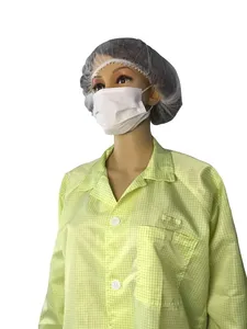 Blouse de laboratoire en polyester blanc entièrement conductrice et antistatique, blouse ESD, robe de protection sans poussière, vêtements de salle blanche - Vente en gros - Product Image 3